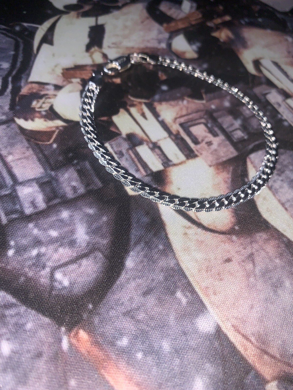 Brand New S925 Sterling Silver Chain Bracelet 7.8 Inches Long 6mm Wide Unisex
