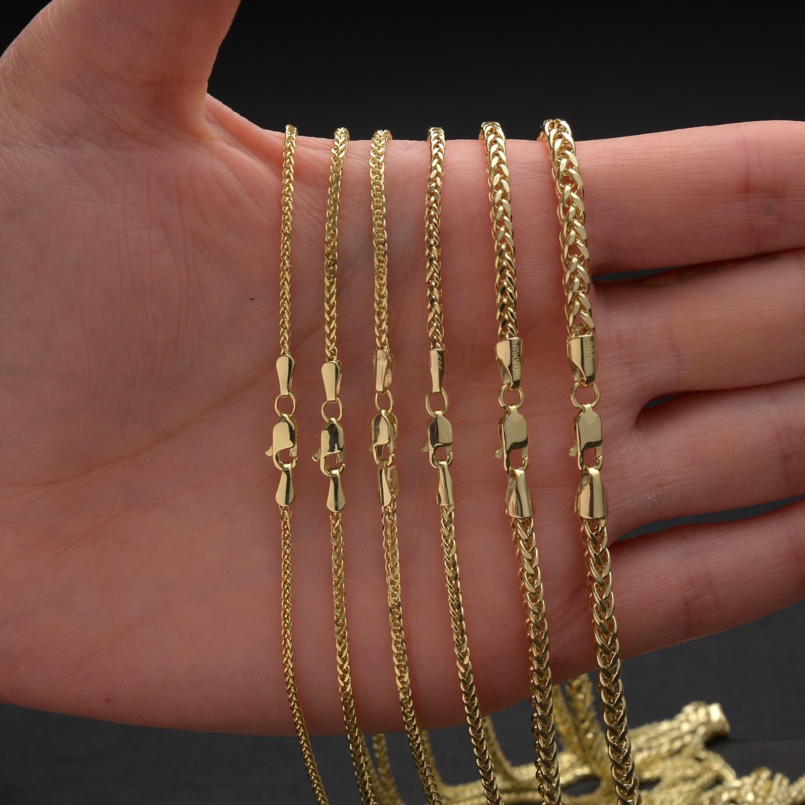 14K Gold Spiga (Wheat) Chain Necklace