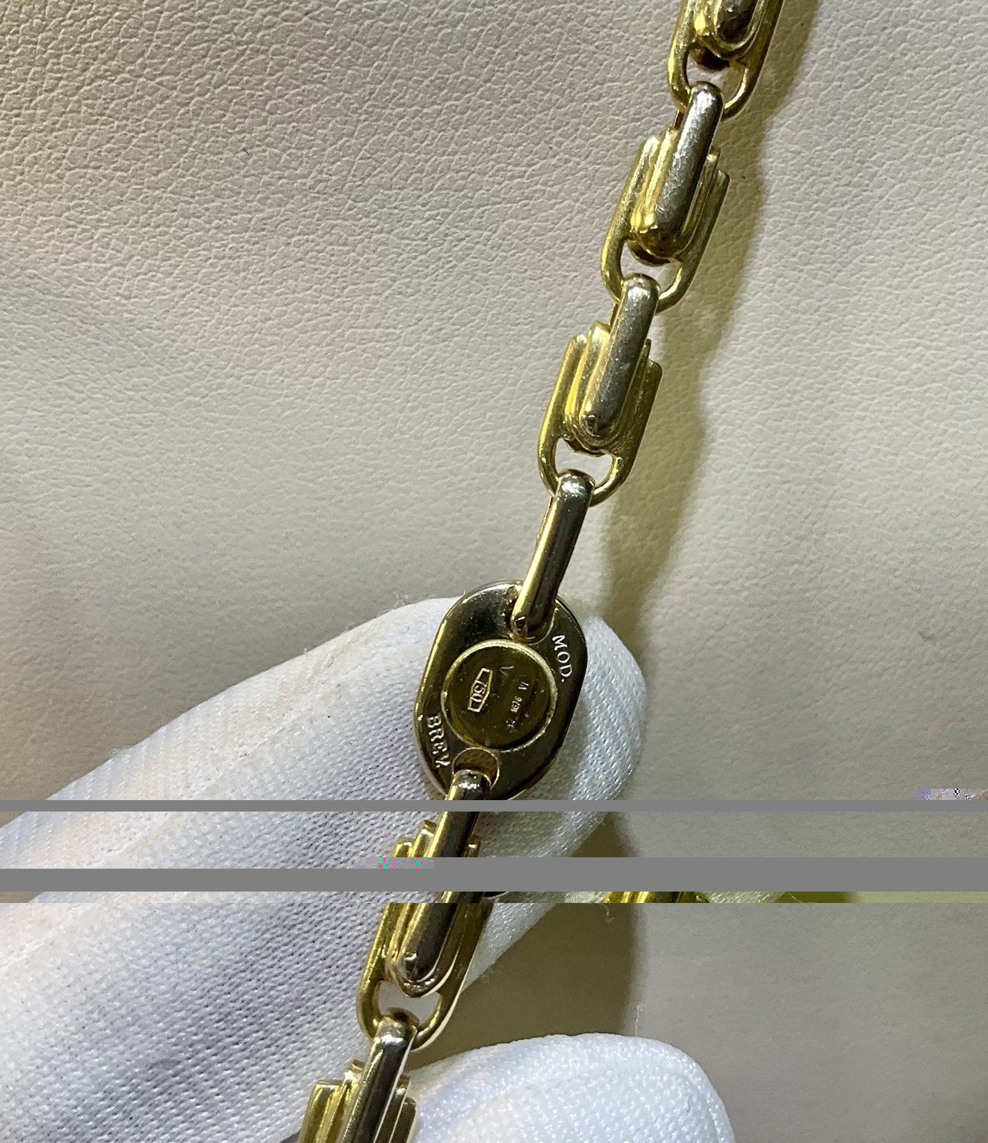 18K Two Tone Yellow & White Gold Fancy Link Chain Designed By Fulkro 20”