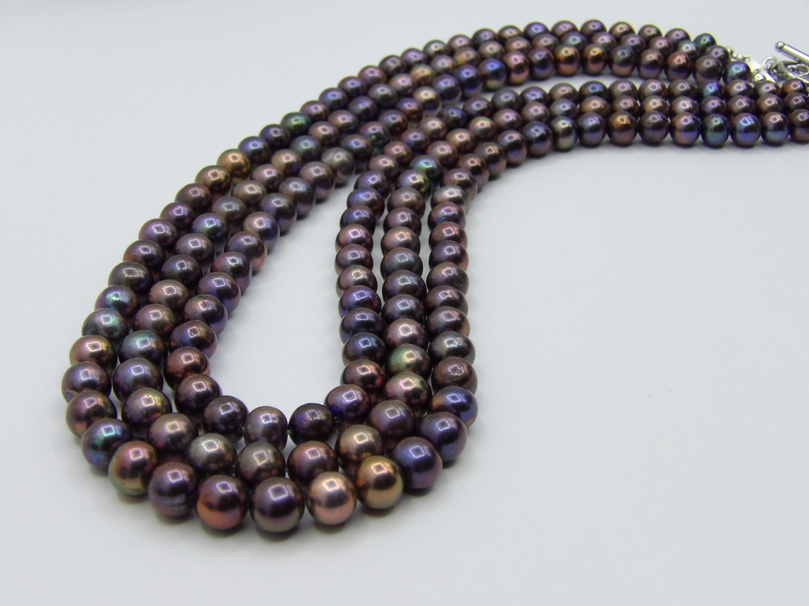 20 inches long Dark Potato Layered Genuine Freshwater Pearl Necklace NK971