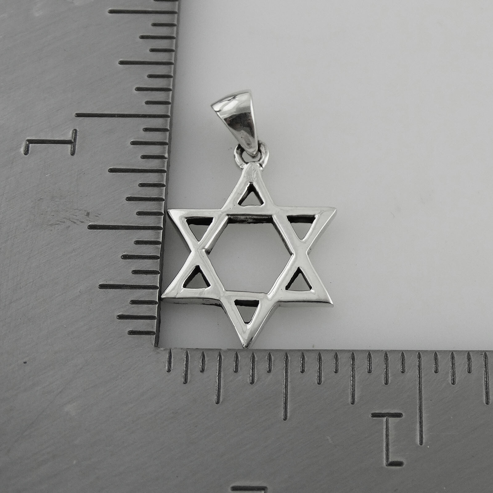 Star of David Pendant Necklace – 925 Sterling Silver – Jewish Shield Symbol Gift