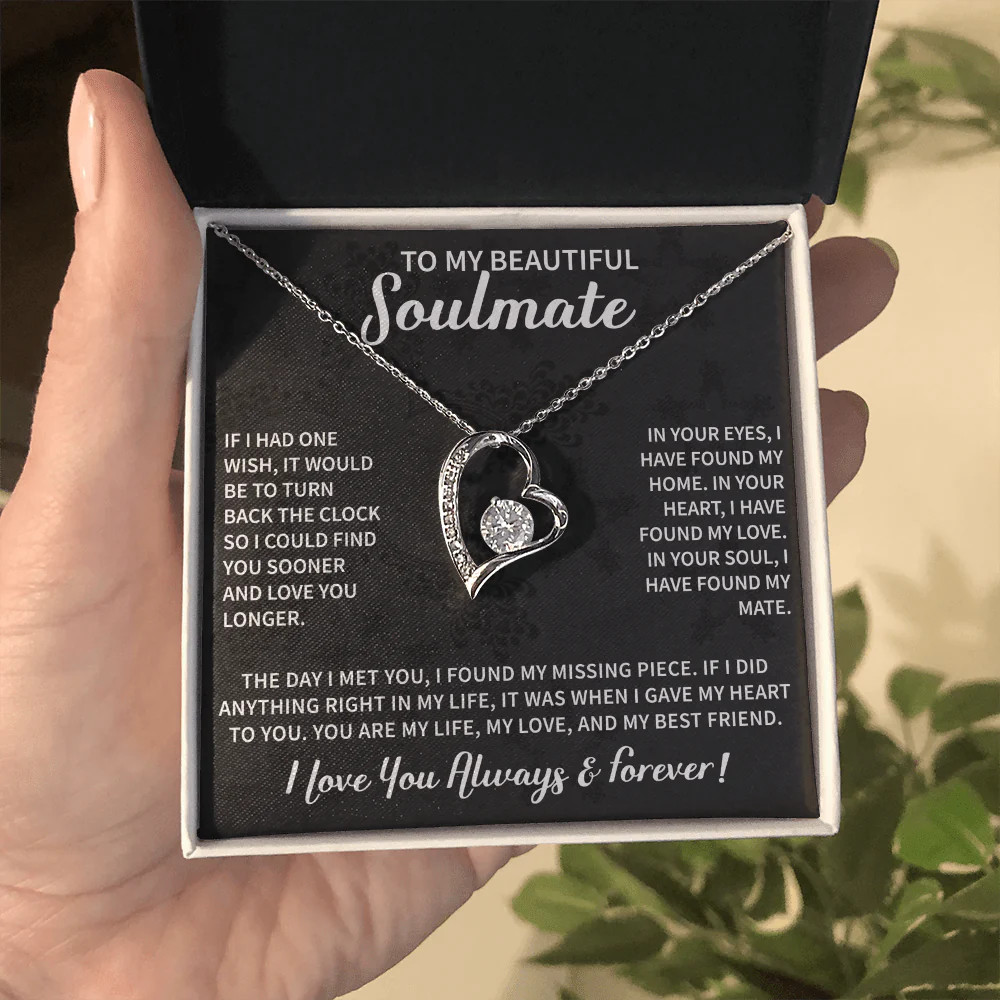 Beautiful Soulmate Necklace To My Beautiful Wife – My Future Wife Gift Soulmate