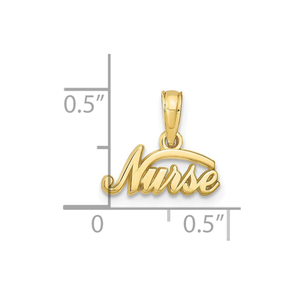 10K / 14K Yellow Gold Nurse Pendant