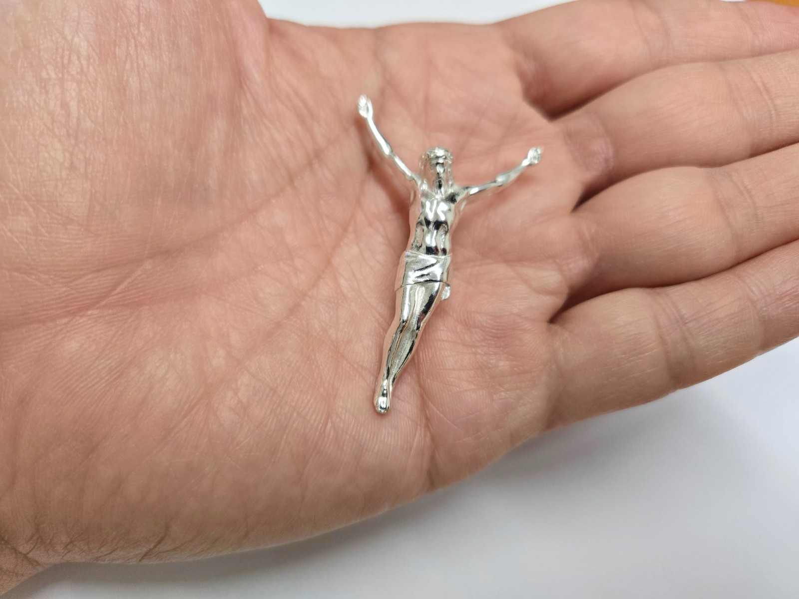 925 Sterling Silver Body of Jesus Christ Pendant 1 7/8 (47mm) Inch Tall