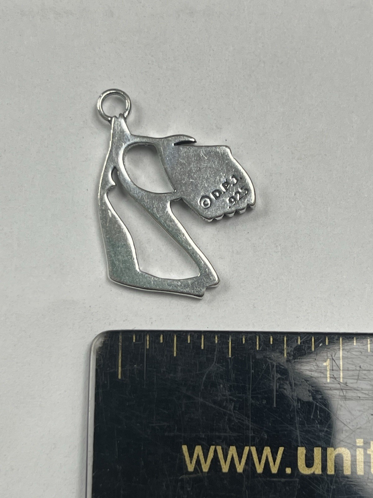 Sterling Silver Scottie Dog Head Pendant Charm. Animals & Insects Theme. 925
