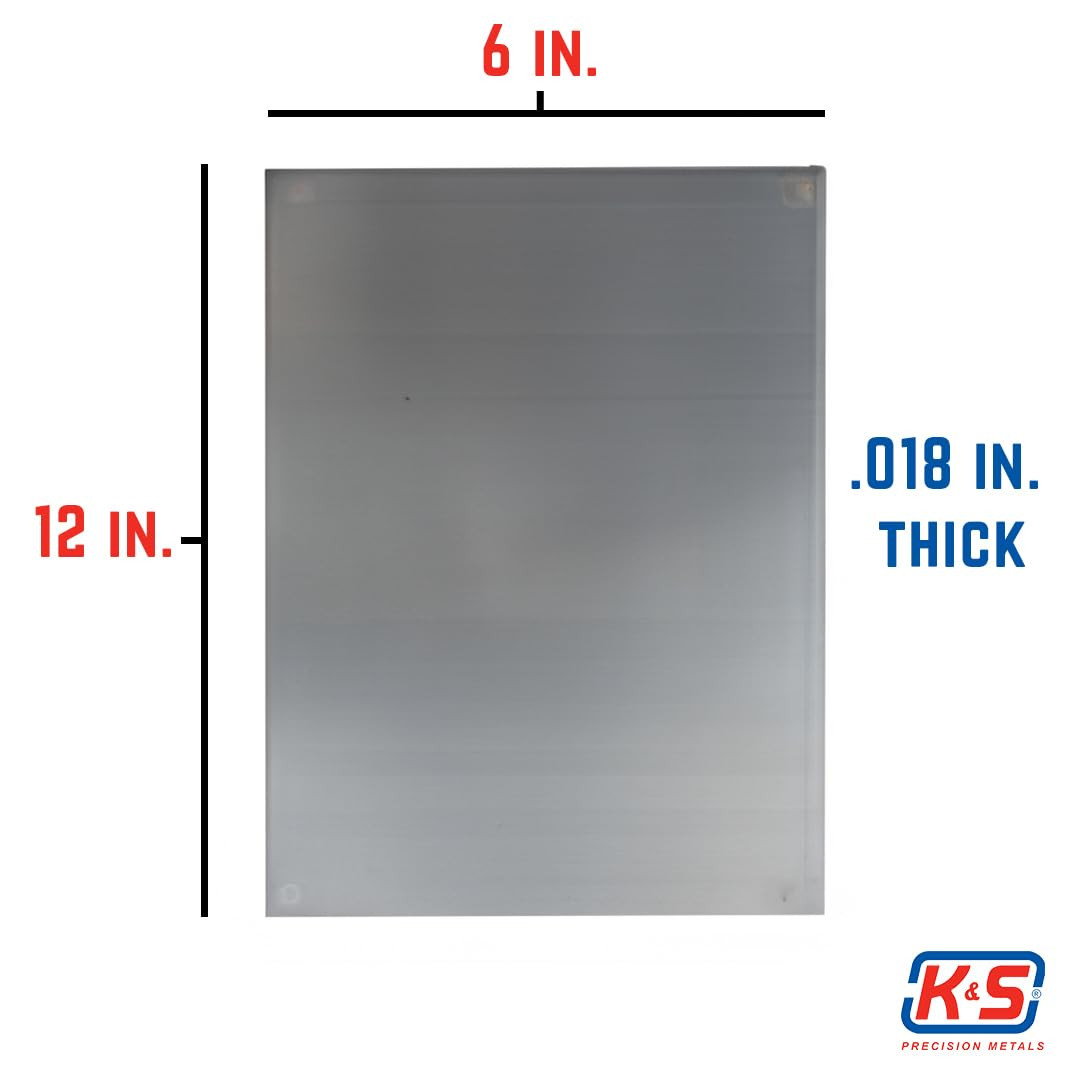 Stainless Steel Sheet 0.018In Thick 6X12 Craft Metal Strip Rectangular