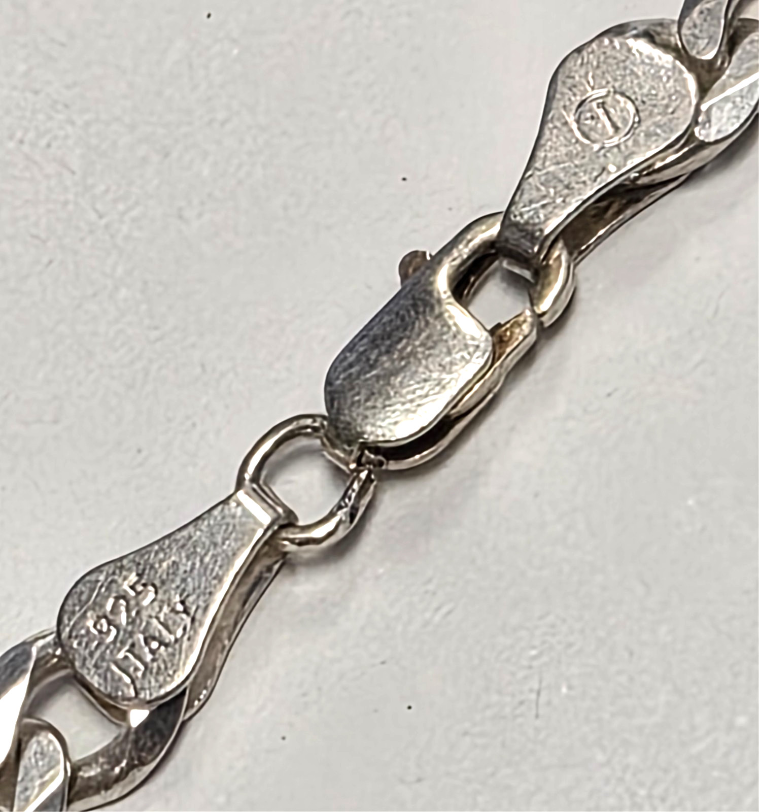 Estate Signed Italy 925 Sterling Silver Curb Cuban Link 23.5″ Chain Necklace