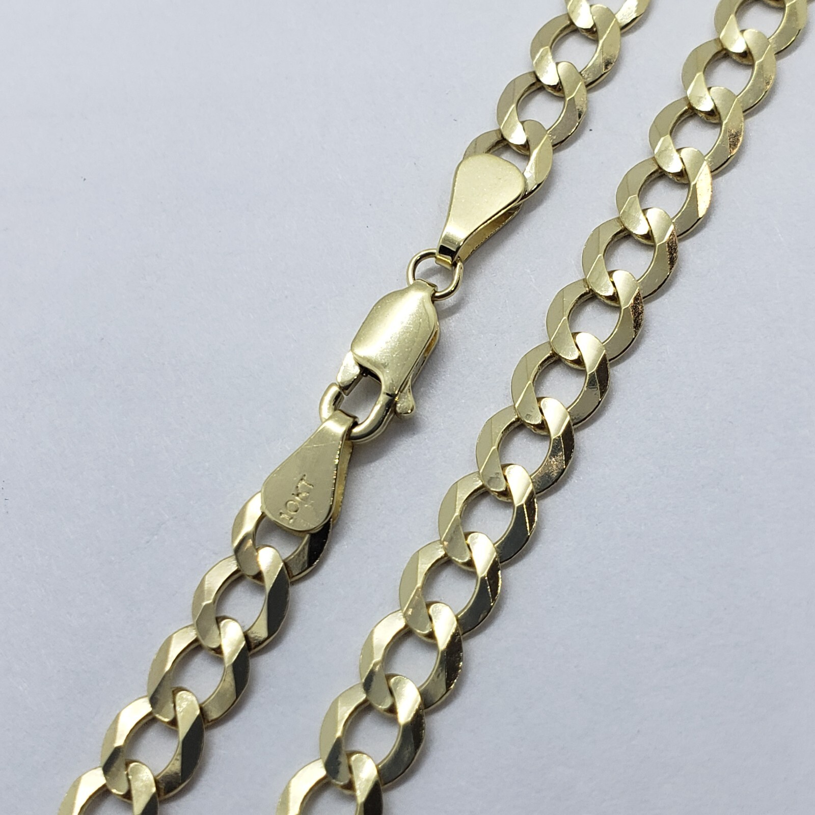 10K Authentic Solid Yellow Gold Cuban Chain Necklace 2mm-10mm Size 16″~30″