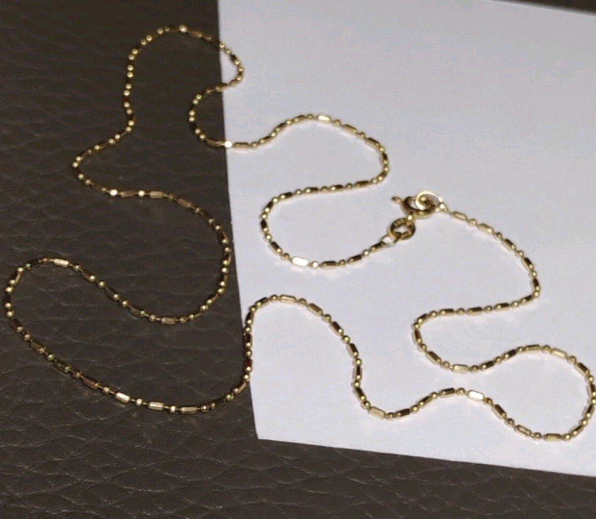 Italy UNOAERRE 14K Gold Italian Ball and Bar Link Chain 18″ Necklace 2.4g, Nice!