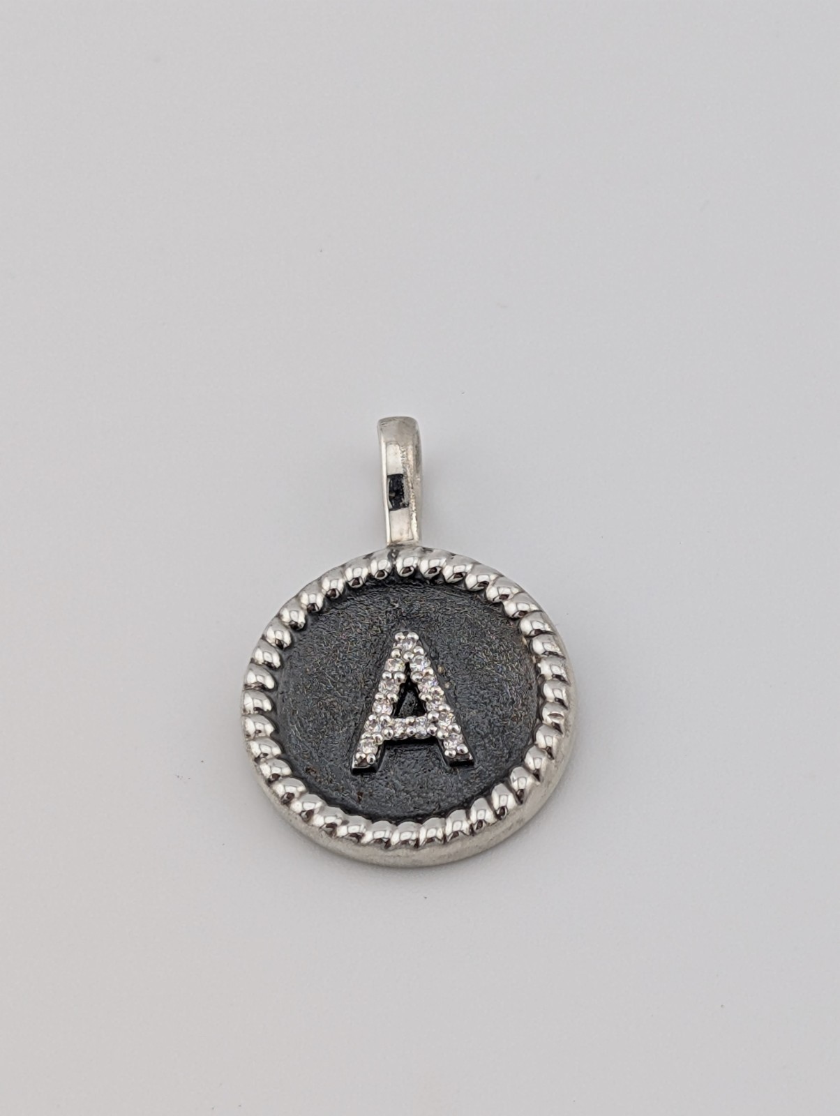 925 Sterling Silver A-Z Initial Pendant – Lab Diamond VVS/VS1 F-G Color Letters