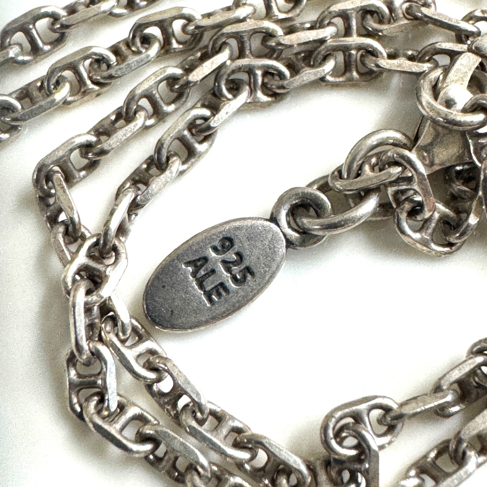 RARE PANDORA Sterling Silver ANCHOR CHAIN NECKLACE 590403 60 cm/24″