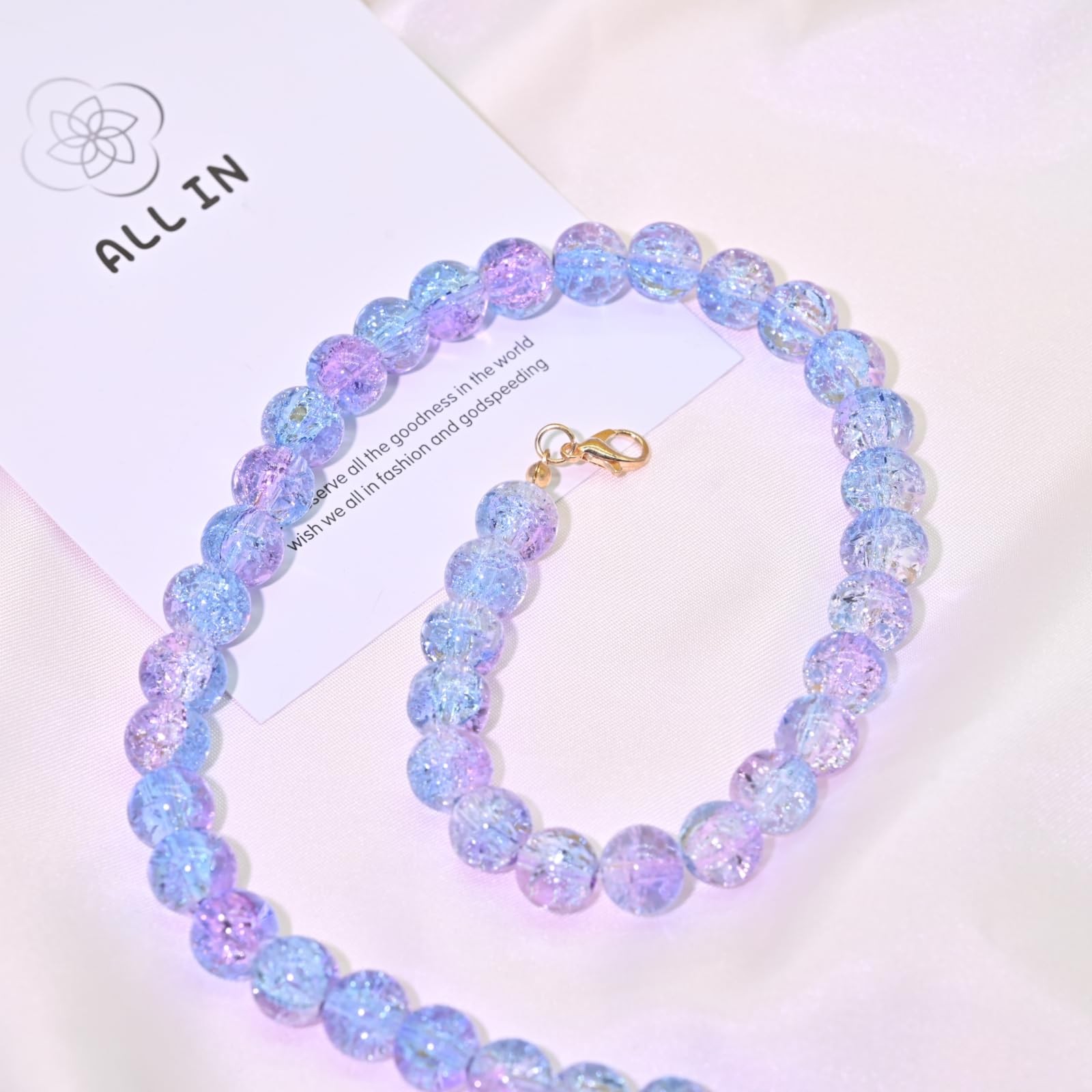 Colorful Mood Choker Baroque Bead Imitation Pearls Necklace, Women, Adults – 05