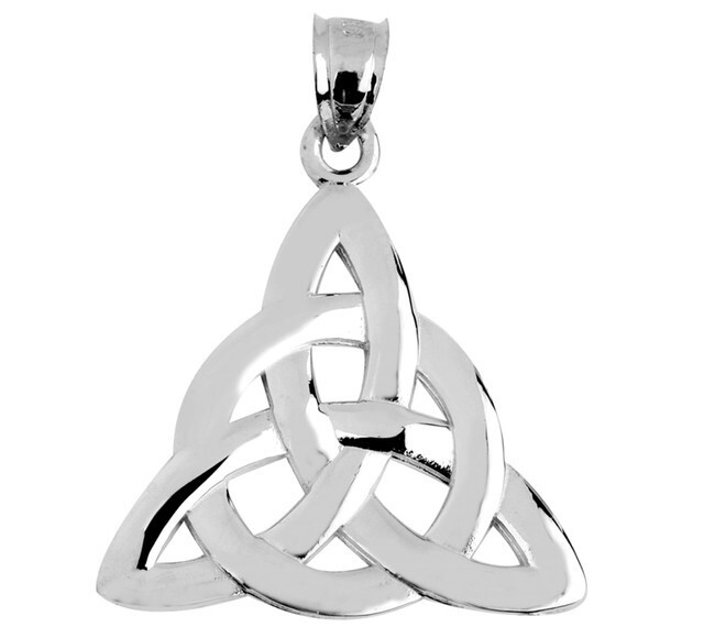 Gold Celtic Trinity Pendant Necklace (Available in Yellow/Rose/White Gold)
