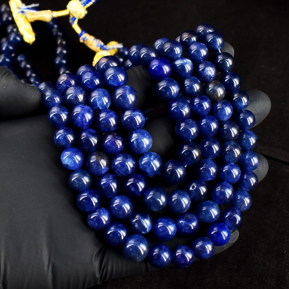 4 Strand 1123.00 Cts Iolite Stunning Beaded Best Necklace Jewelery RK 03 E732