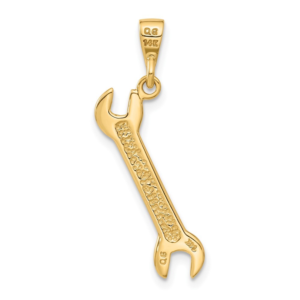 14k Yellow Gold Wrench Pendant