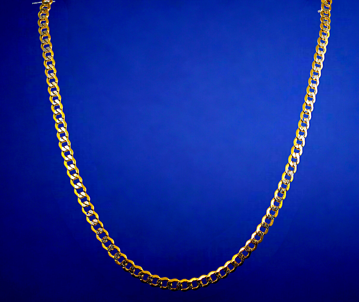 14K Yellow Gold Pave Curb Cuban Necklace Bracelet Chain Link Real 2mm-7mm 7″-30″