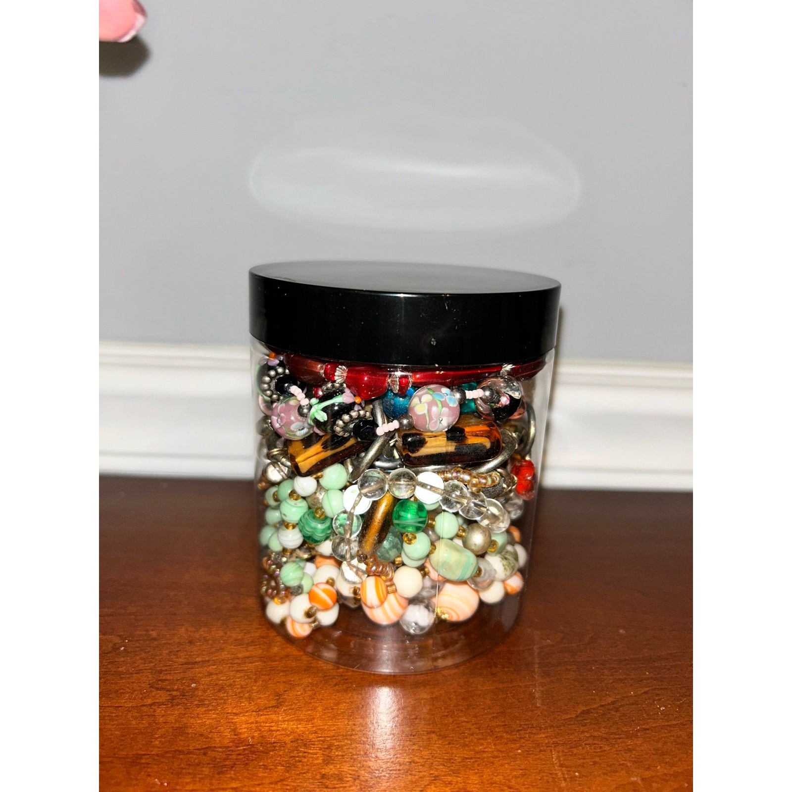 Gemstone and Glass Necklace Mystery Jar – Curated Wearable Estate Lot 16 oz
