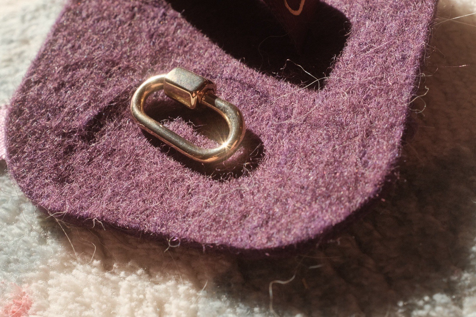 Authentic Marla Aaron 14k Yellow Gold Babylock Charm Holder Connector Carabiner