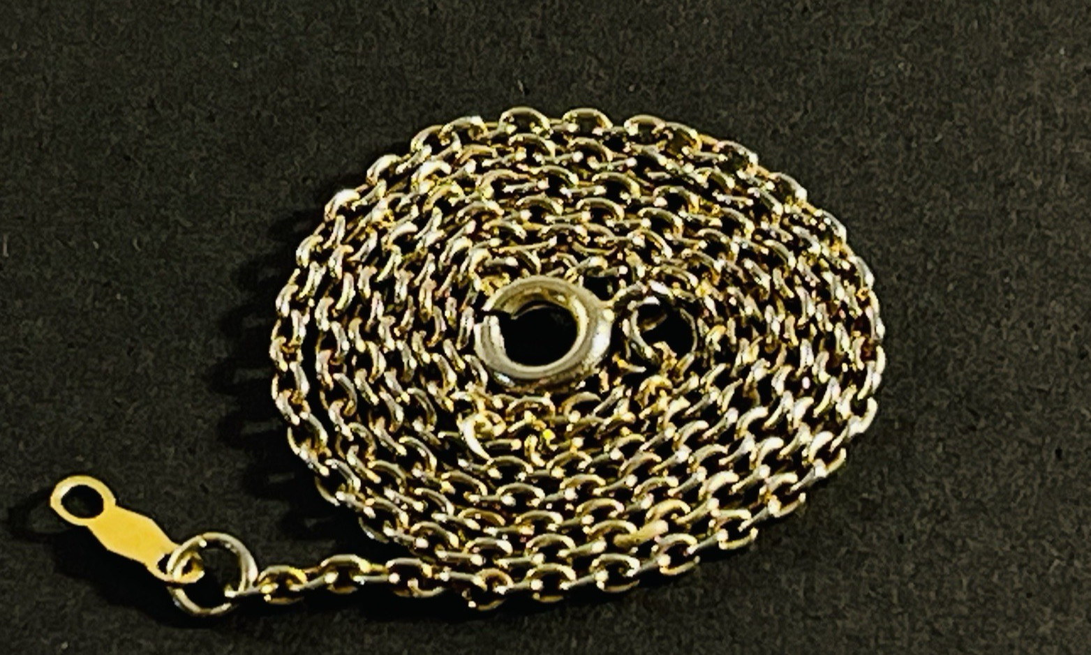 Gold Filled Necklace 1/20-12KT. G.F. Cable Chain Yellow Gold Vintage 15″