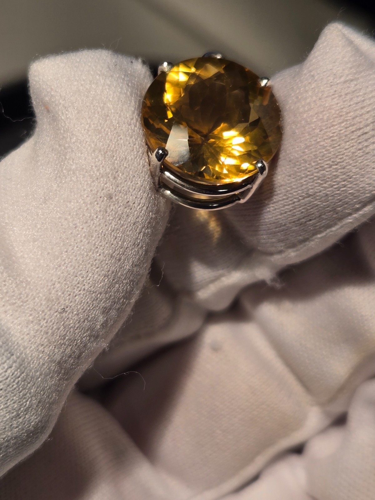 EXCELLENT CITRINE PENDANT 10.03CT NATURAL GLOWING/GREAT SATURATION/COLOR/LUSTER!