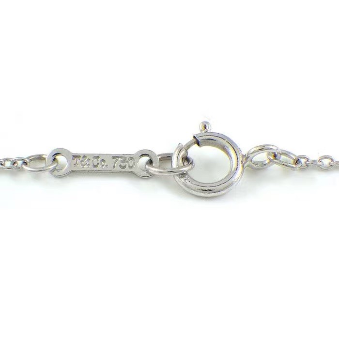 Tiffany & Co Paloma Picasso Diamond 18K White Gold Pendant Necklace