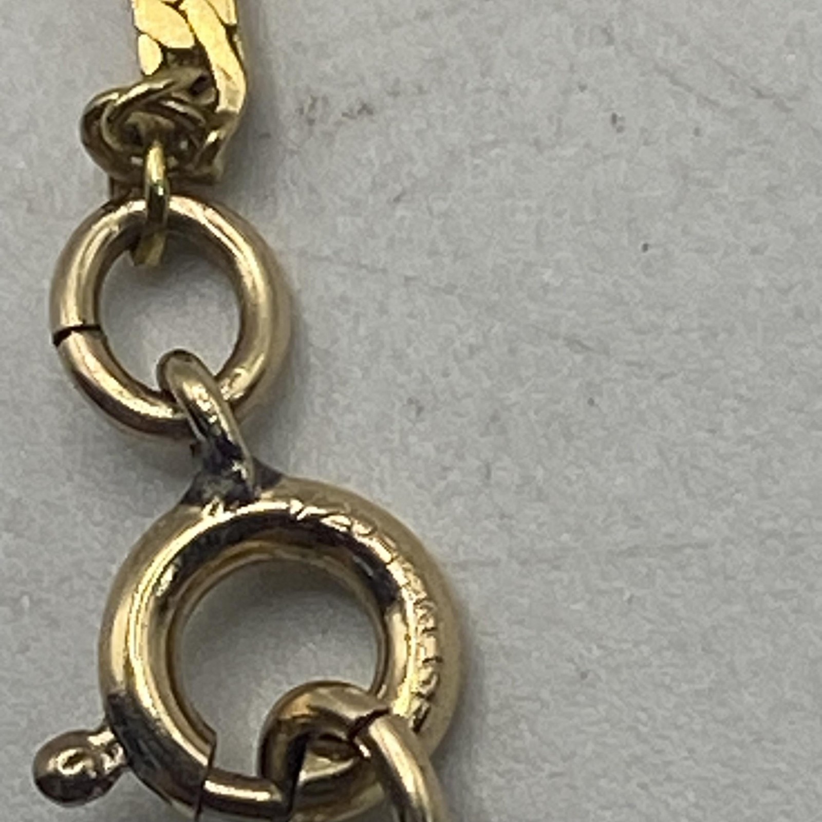 14k Gold Filled Chain Necklace 24 In Engraved Links Spring Ring Clasp Jewelry