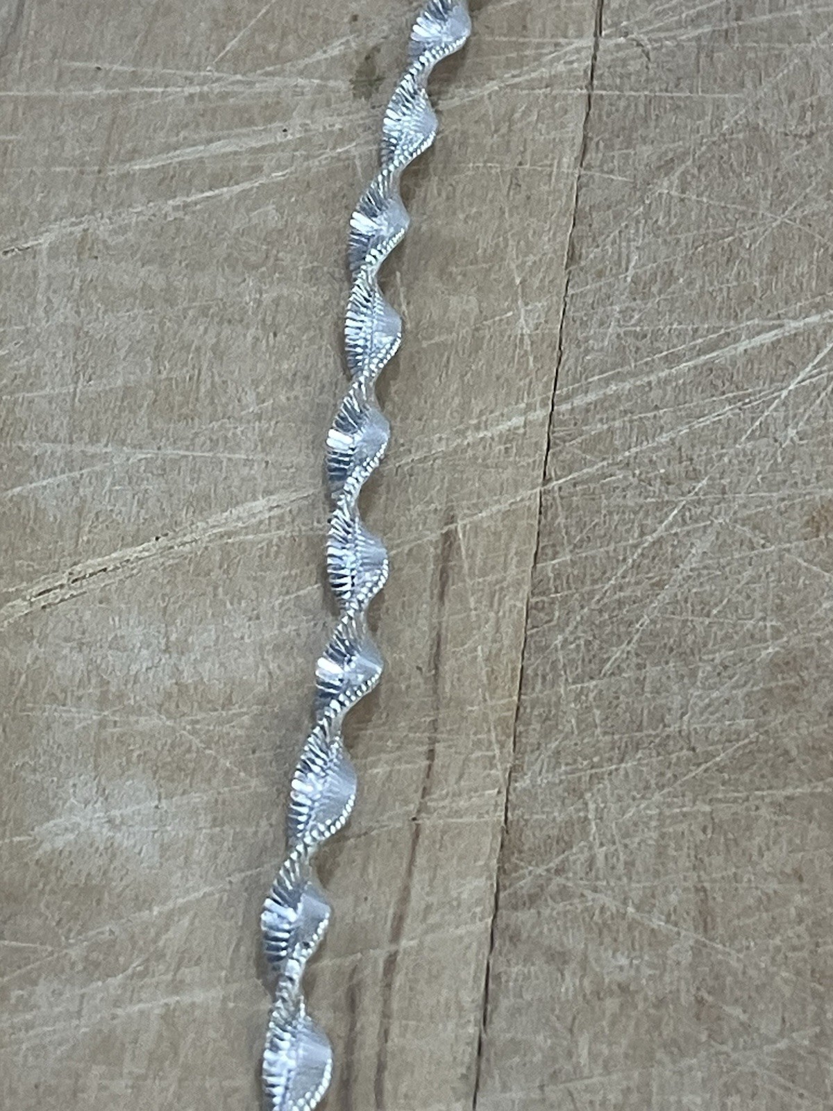 Italy 925 sterling silver chain necklace Diamond Cut Twist Rope Design Sparkle