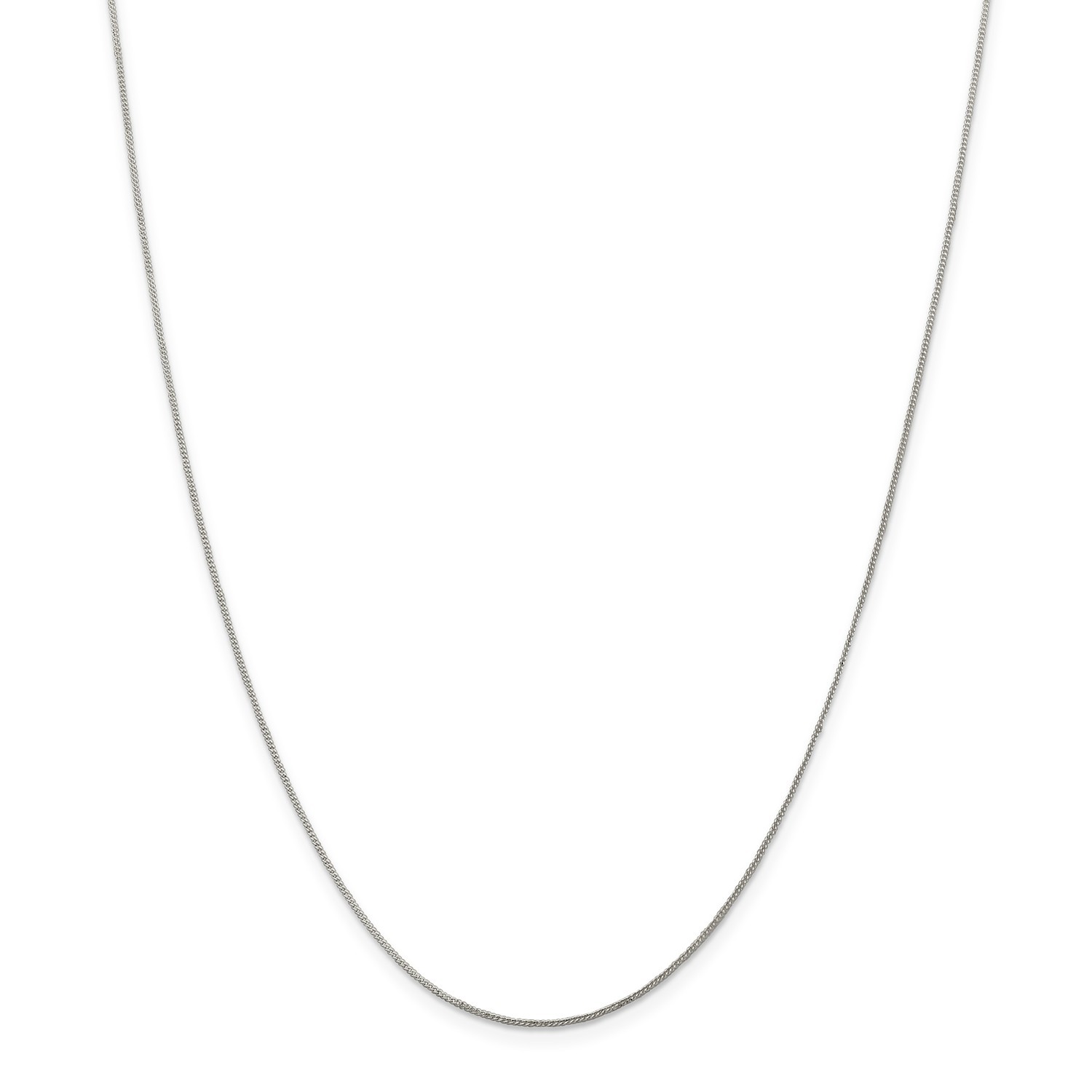 Sterling Silver Solid 0.80mm Plain Open Curb Chain w/ Lobster Clasp 16″ – 24″