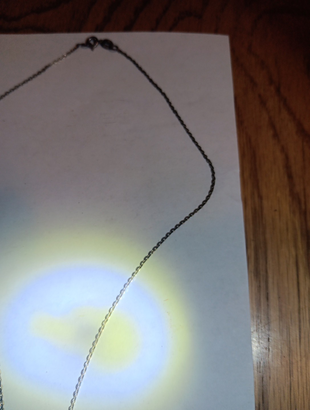 sterling silver necklace With Dark Stone. Marked .925. Unbranded