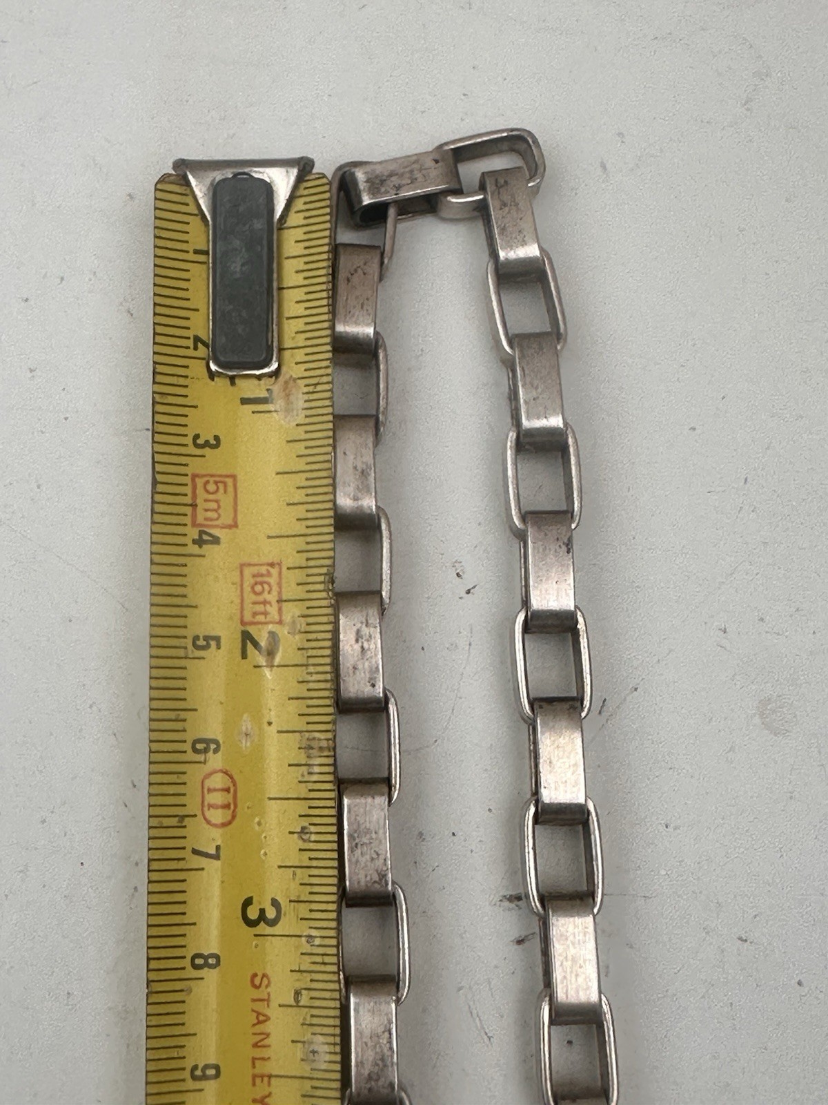 Hallmarked .925 Solid Sterling Silver Chunky Link Necklace 18Inches x7mm x12 mm