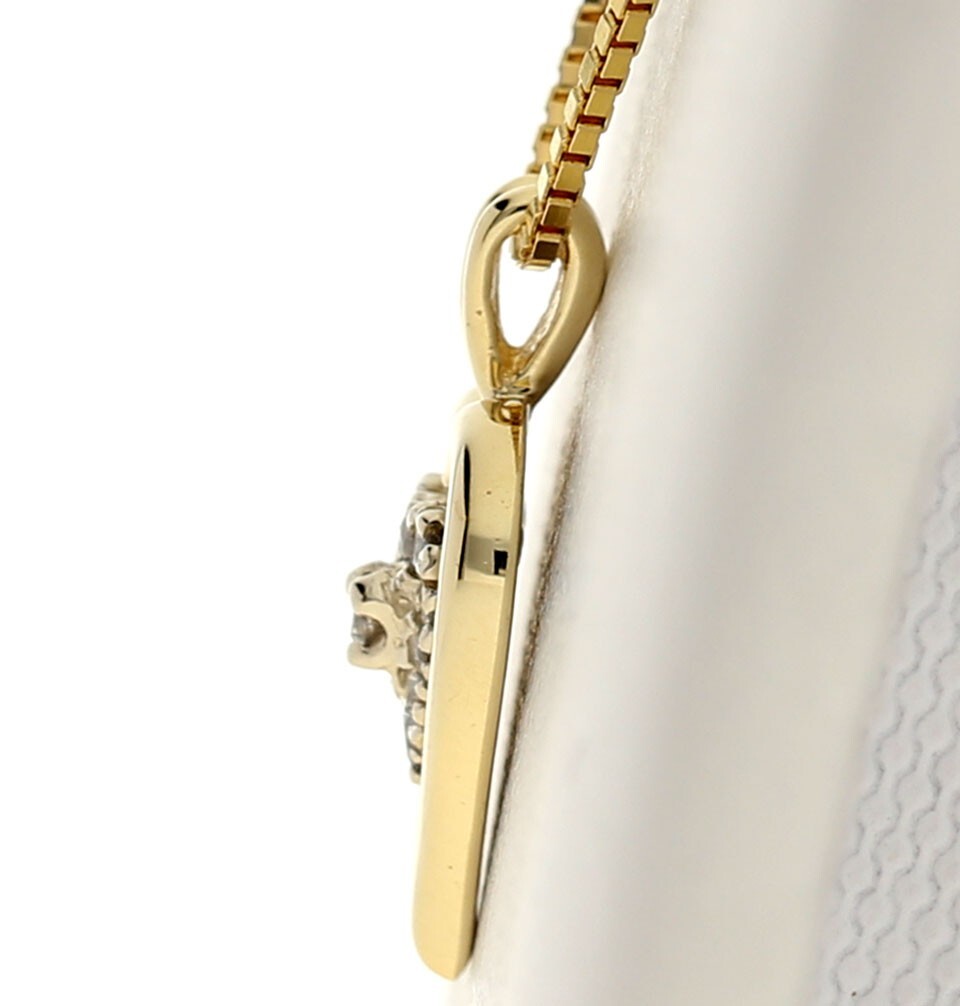 Diamond Heart Pendant Necklace .15CT 14K YG 18” Chain