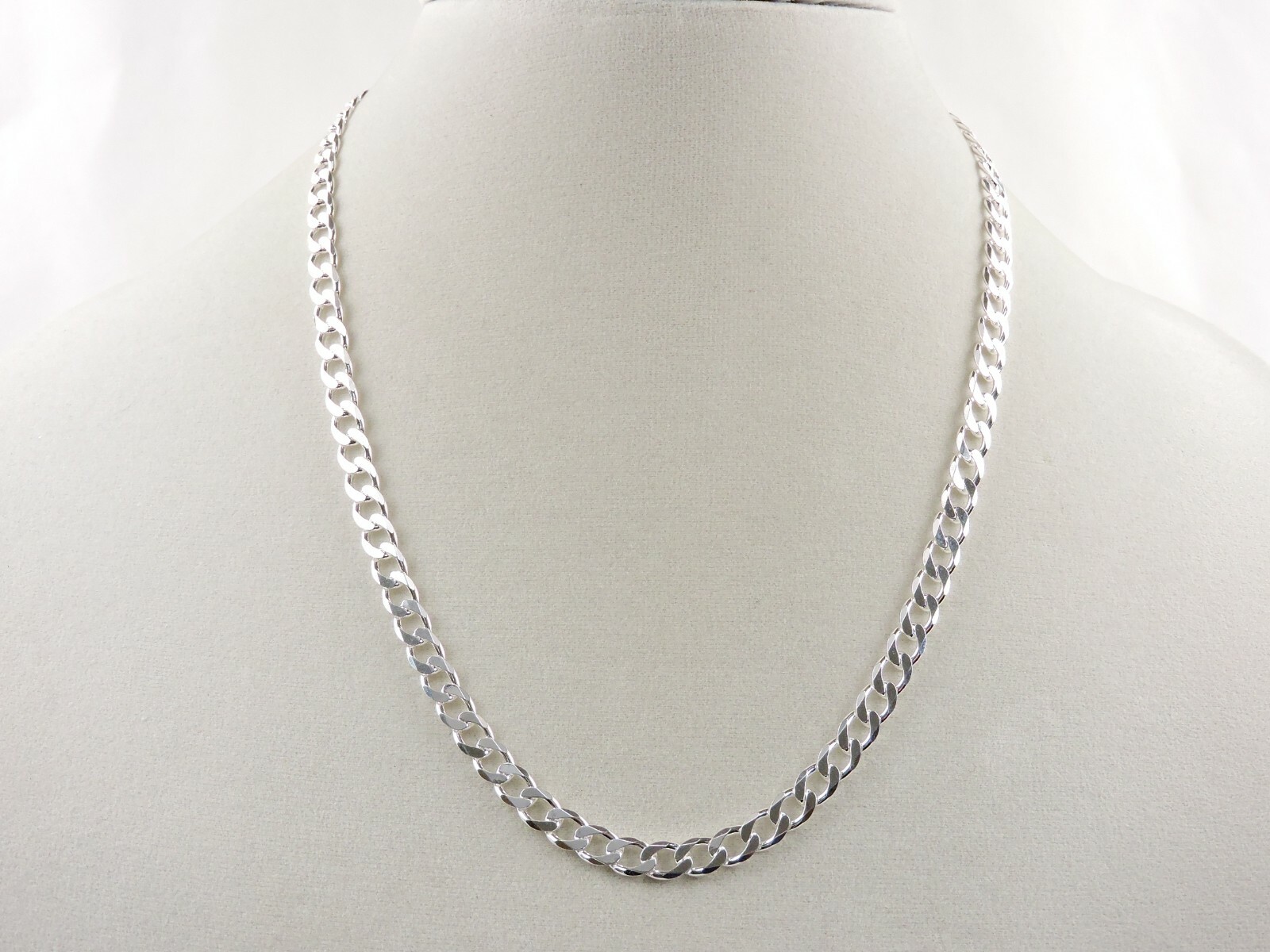 Sterling Silver 6 mm Curb Necklace 16″ – 30″ – Free Gift Packaging
