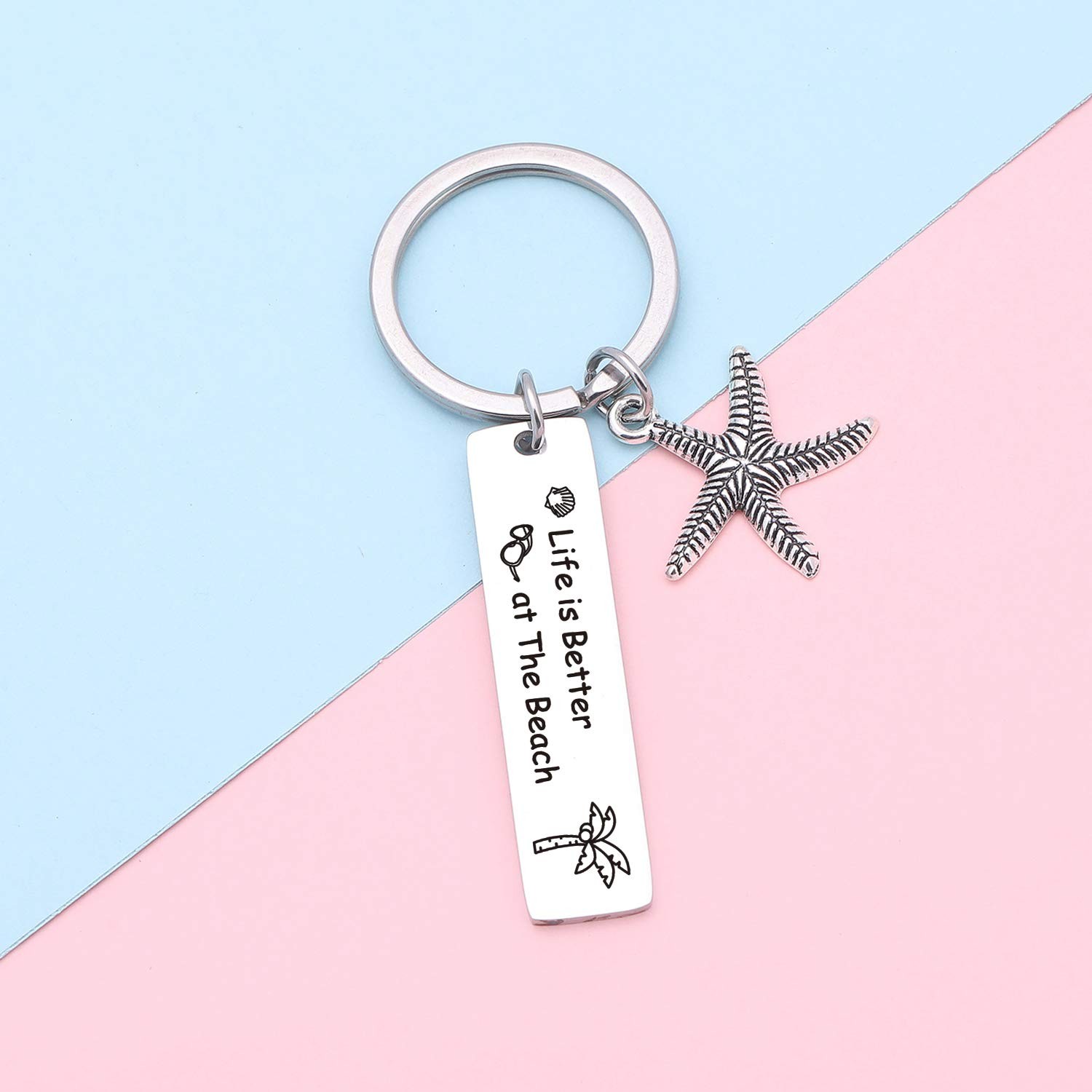 Starfish Beach Keychain for Women – Modern, Customizable, Adults Gift