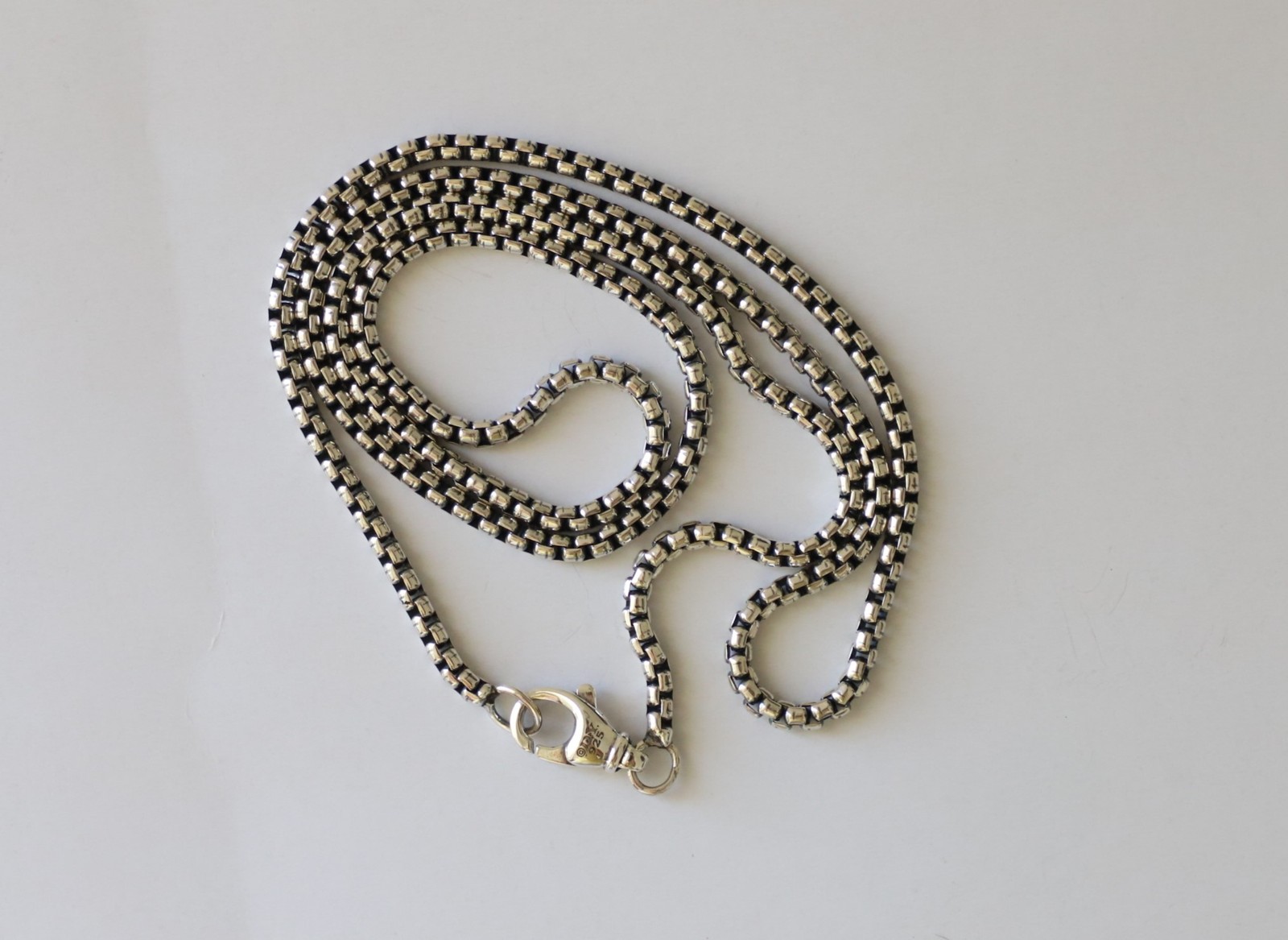 Men’s David Yurman Sterling Silver 2.7mm Box Chain with Lobster Clasp