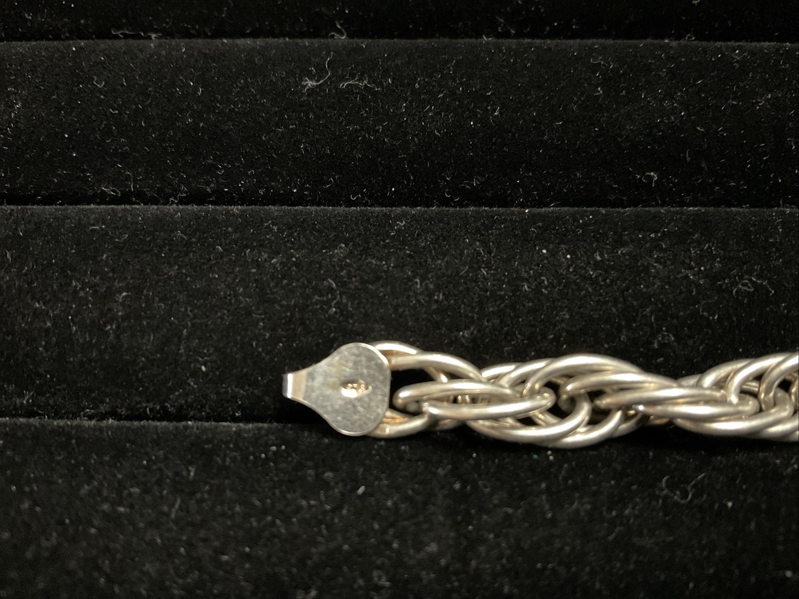 VTG 7 inch Sterling Italy 925 Bracelet Twisted Rope Lg Links 18 gr #002