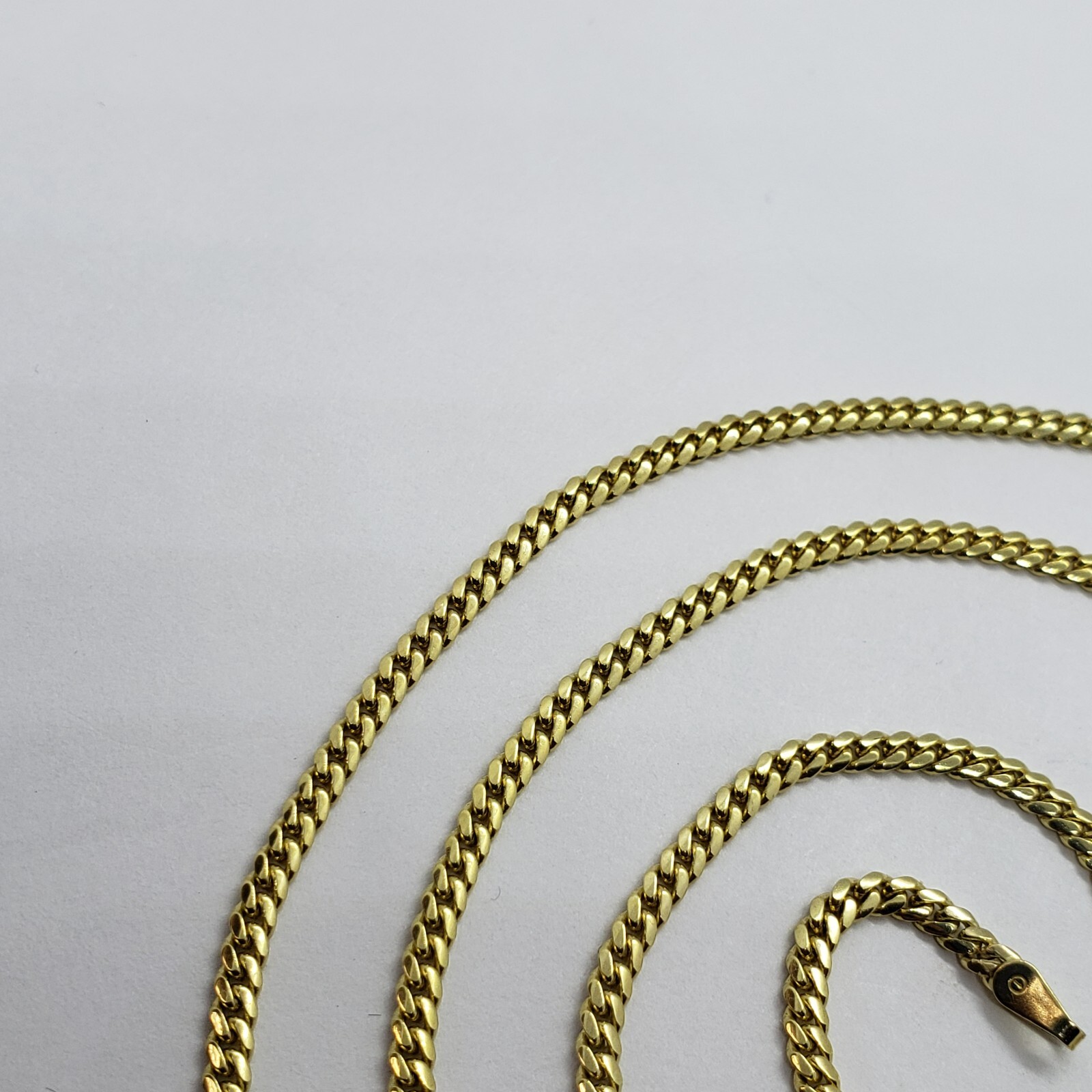 10K Solid Yellow Gold 2.5m Miami Cuban Link Chain Necklace Bracelet 7″ – 30″