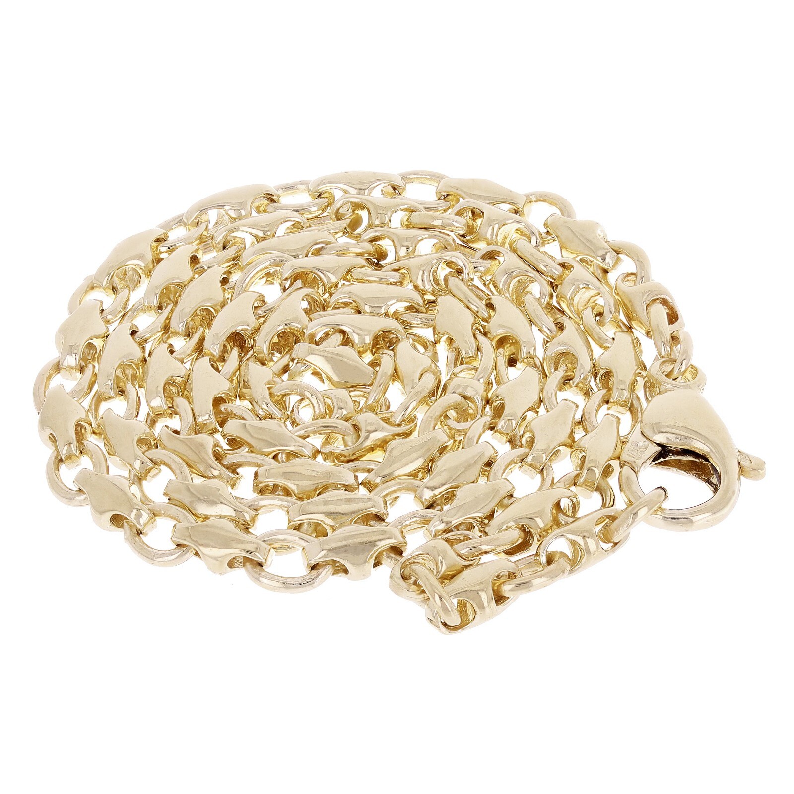 10k Yellow Gold Solid Handmade Fashion Link Necklace 4mm 20″ 23.5 grams
