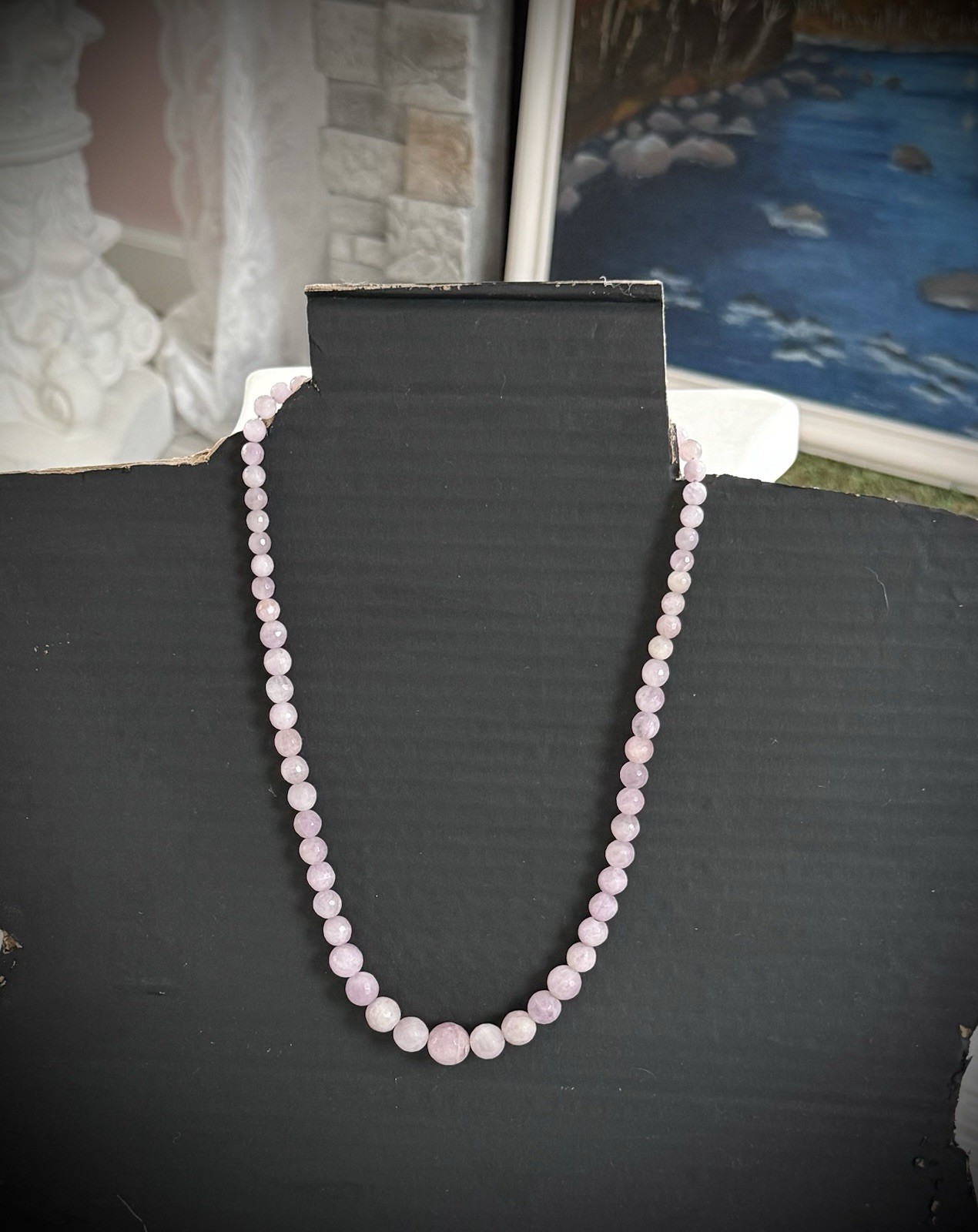 Jay King Sterling Silver Faceted Light Purple Kunzite Bead Necklace New Pink 21