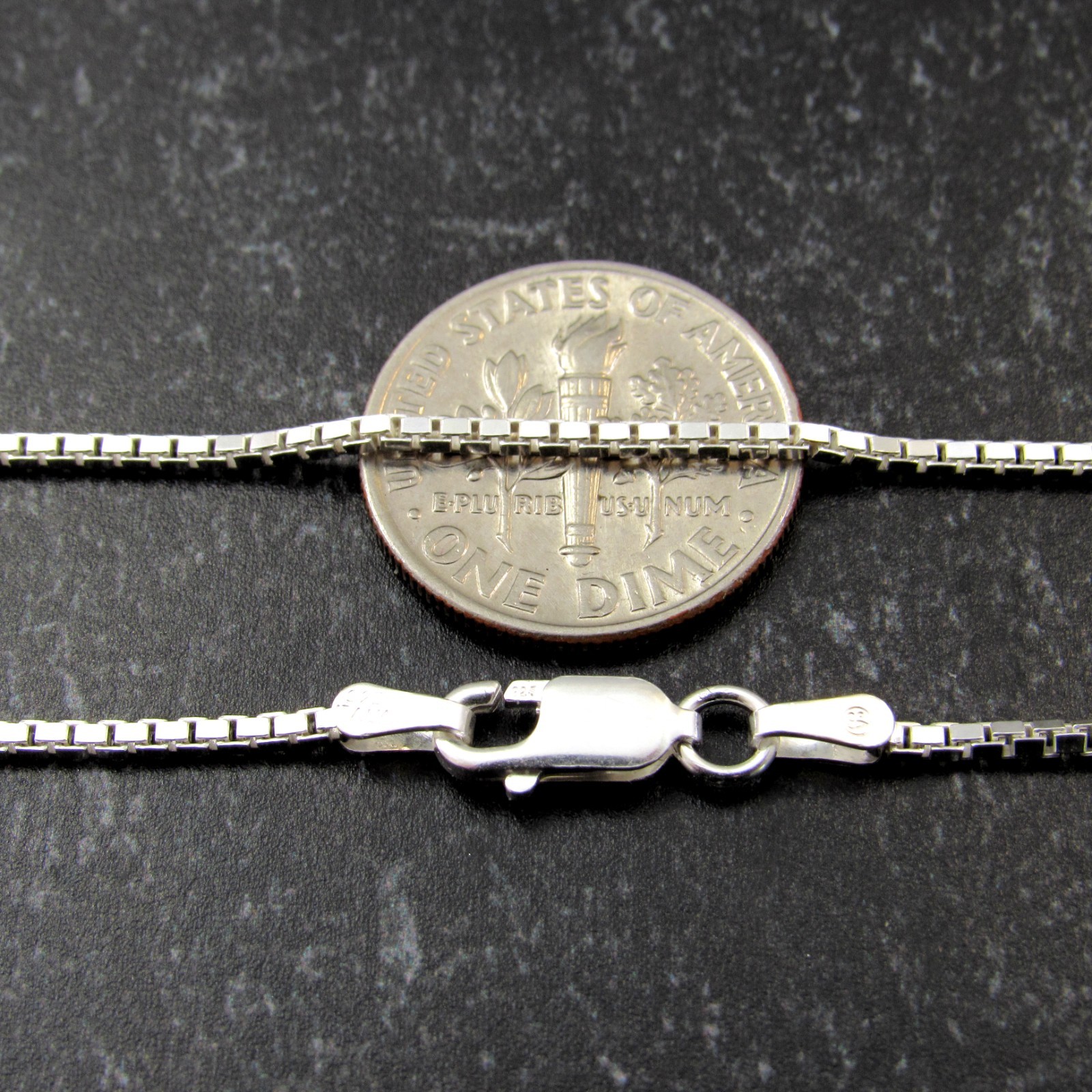 Solid 925 Sterling Silver Italian Square Box Chain Necklace / Bracelet Men Women