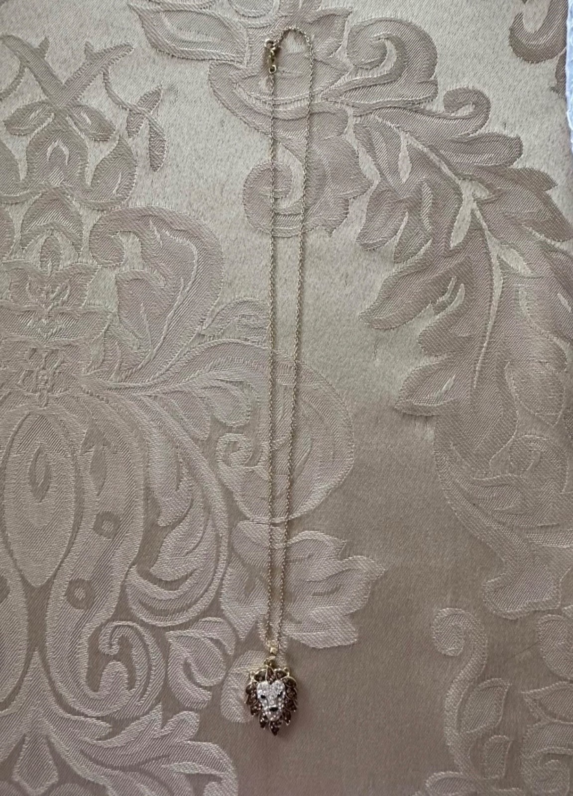 GOLD PLATED STERLING SILVER LION, NECKLACE