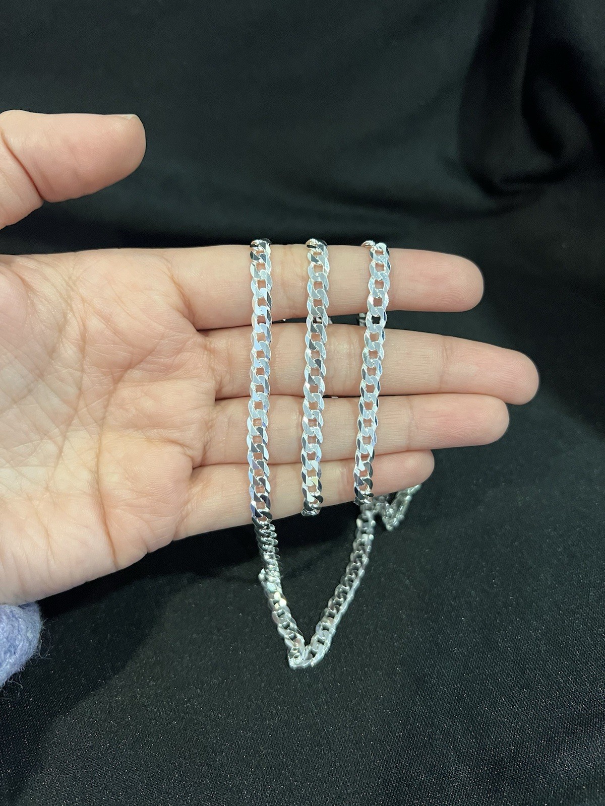.925 Sterling Silver Male Men’s Women’s Curb Cuban Link Chain Necklace 28″ LONG