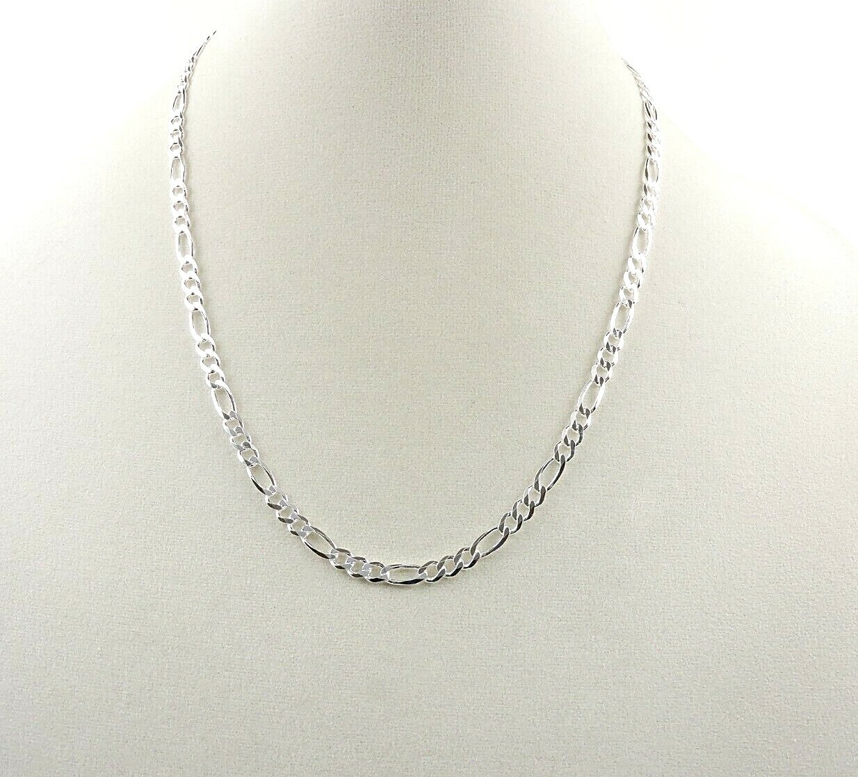 Sterling Silver 5 mm 120 Gauge Figaro Necklace 16″ – 30″ – Free Gift Packaging