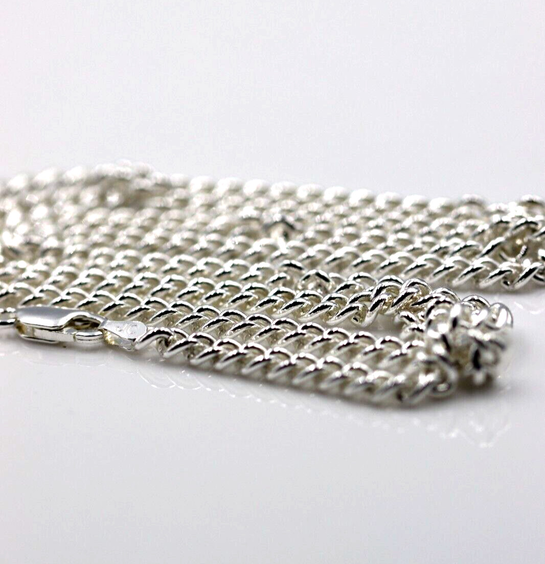 Sterling Silver 925 4mm Round Kerb Curb Chain Necklace 70cm – Free post