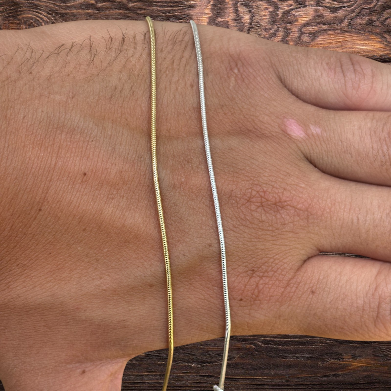 1.5mm Snake Chain Necklace – Real Solid 925 Sterling Silver Or 14k Gold Vermeil