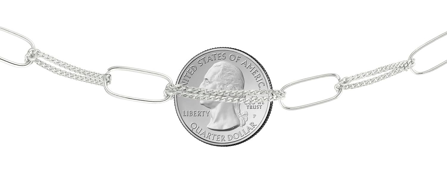 925 Solid Sterling Silver 20” Inch Paperclip Link Curb Necklace Chain For Women