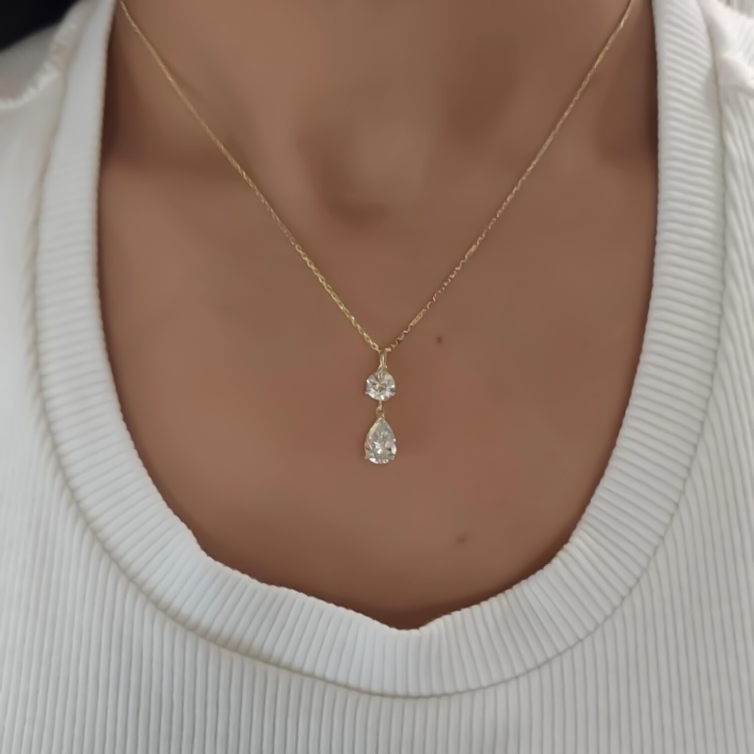 Beautiful 3Ct Certified Round Cut White Diamonds Pendant In 925 Sterling Silver