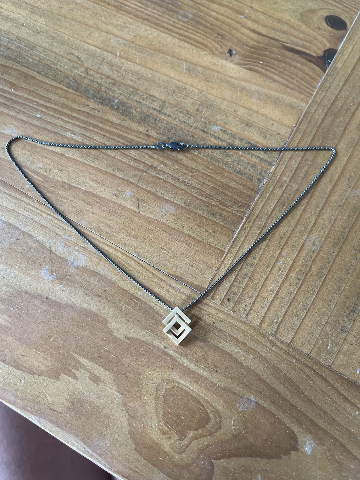Helen Rankin Double Geom Pendant 18ct gold-plated silver