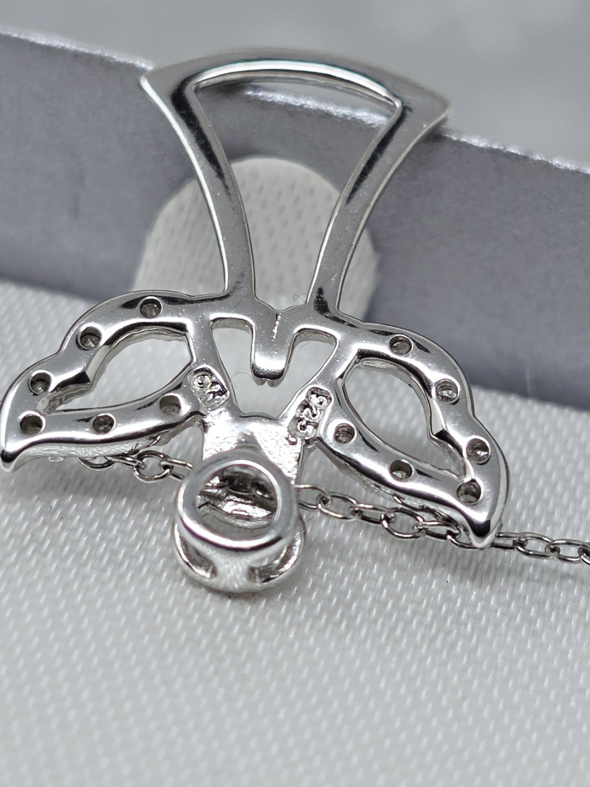 Diamond ANGEL Women’s Pendant Necklace Sterling Silver .925, 18″ Chain