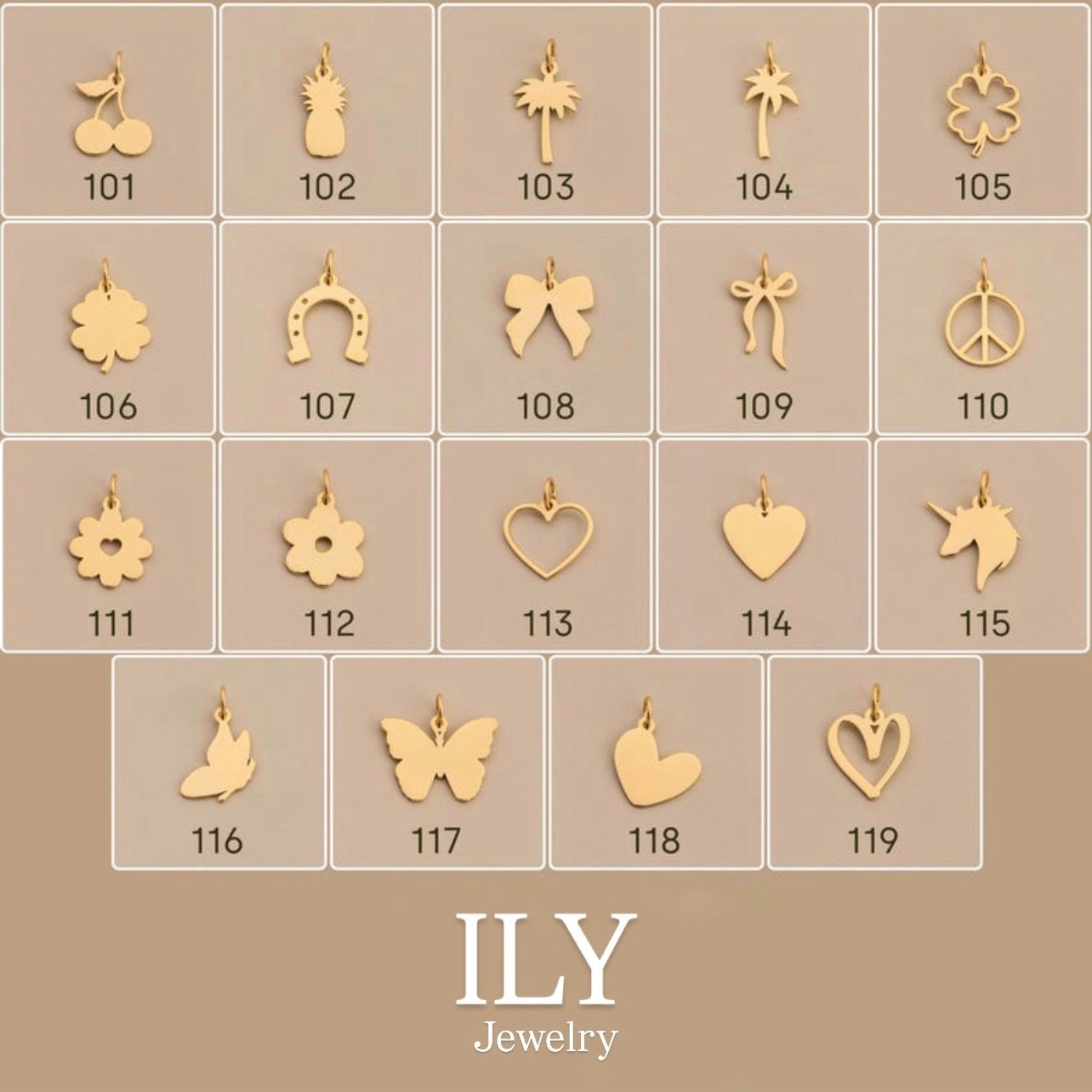 Minimalist Gold Charm Necklace – 119 Dainty Pendant Options, Custom made