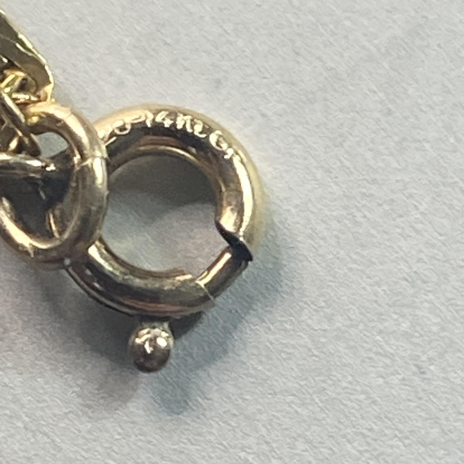 14k Gold Filled Chain Necklace 24 In Engraved Links Spring Ring Clasp Jewelry